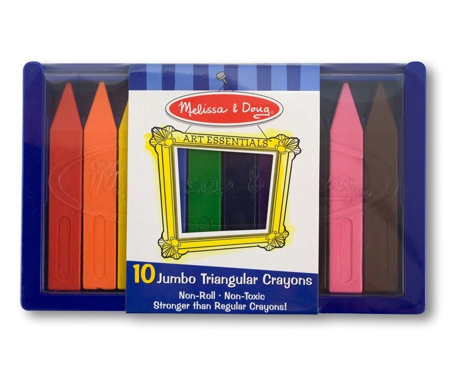 Jumbo Triangular Crayons (10 pc Gnome Games